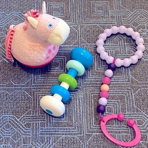 Lot of Baby Essentials - Teething, Rattle and Wobbling Baby Toy